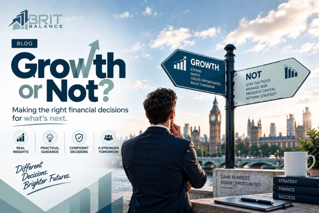 Brit Balance financial advisory guide on business growth strategy and decision making in the UK.